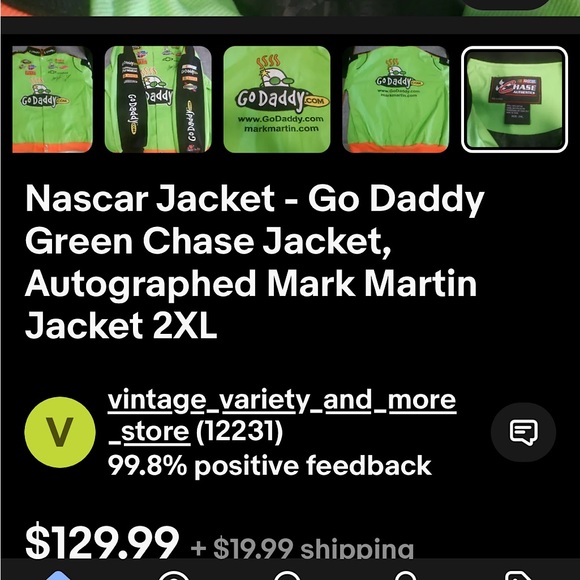 Mark Martin GoDaddy Jacket - Picture 6 of 6